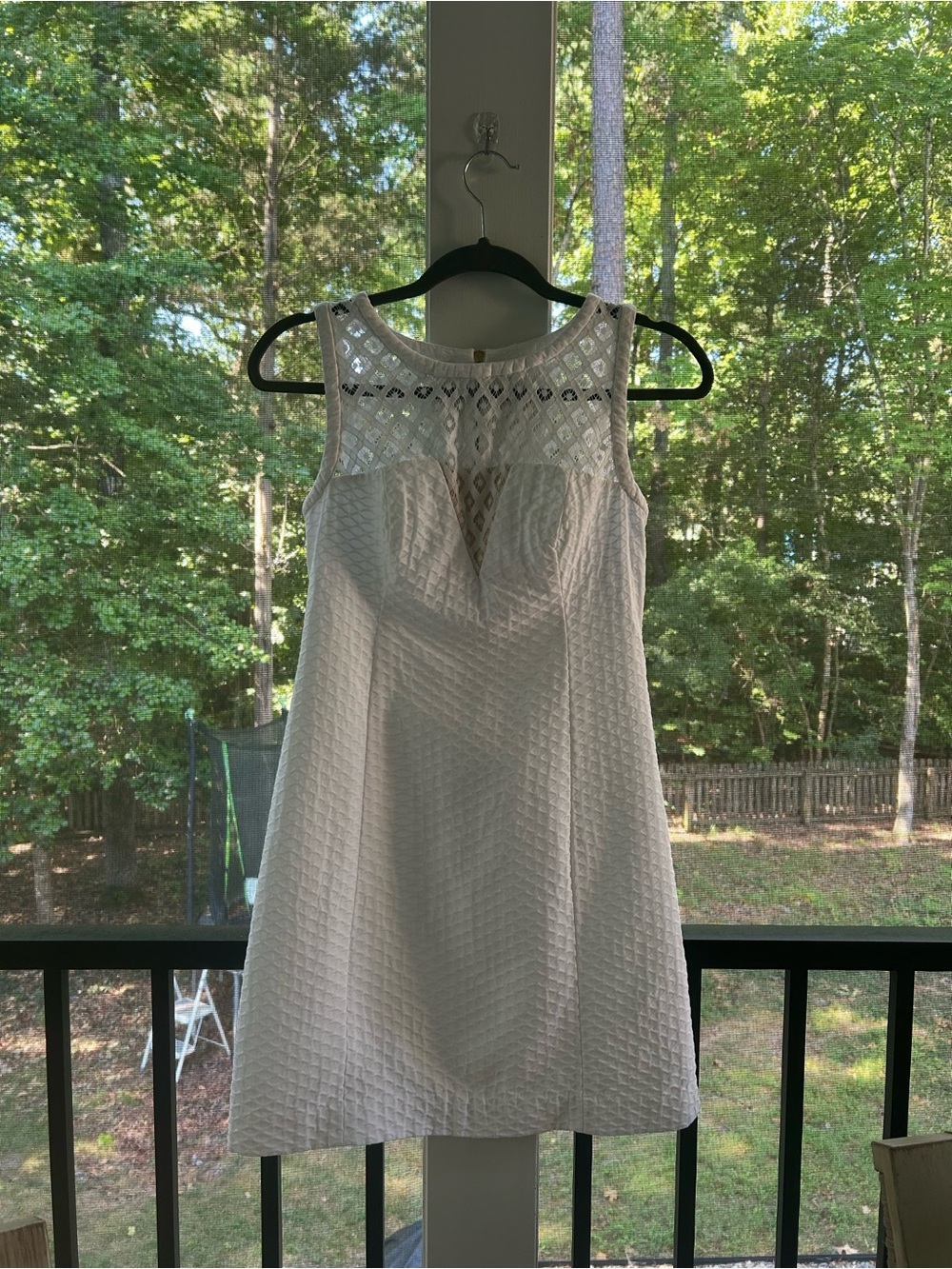 Lilly Pulitzer White Lace Fit & Flare Dress. Bridal | Rush | Resort
